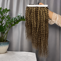 Extensions de cheveux bouclés brésiliens vierges Remy, double épaisseur, lots de cheveux humains, 22-26 pouces, vente en gros