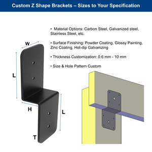 מותאם אישית oem כבד פלדה z סוגריים עבור עץ כפול זווית ערוץ פרופיל - Product Image 2