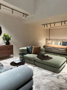 <span class=keywords><strong>Canapé</strong></span> modulaire moderne de forme carrée en <span class=keywords><strong>tissu</strong></span> rembourré avec éponge pour hôtels, salons, villas, meilleur choix pour les designers d'intérieur - Product Image 5