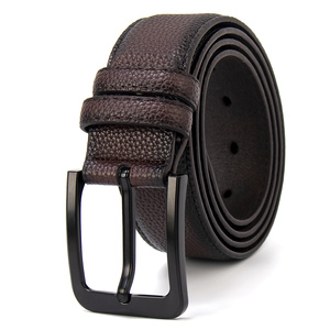 حزام إبزيم من السبائك السوداء عالي الجودة مصمم حديثًا ممزوج برذاذ مطلي PU حزام جينز مقرون عصري - Product Image 3