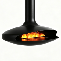 Cheminée suspendue minimaliste à vapeur d'eau 3D, cheminée à flamme de brume suspendue au plafond, décoration intérieure de villa
