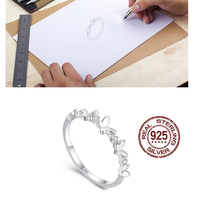 Bagues papillon en argent sterling 925 pour femmes bijoux S925 bagues de fiançailles minimalistes en argent pour femmes