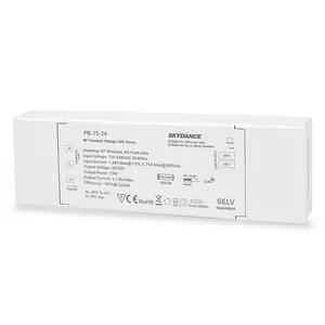 PB-75-24 RF wireless led driver 75W 24V CV 1 channel LED Dimmable Driver push dim brightness Power Supply