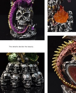 Statues de dragons en résine polymère de <span class=keywords><strong>Game</strong></span> <span class=keywords><strong>of</strong></span> <span class=keywords><strong>Thrones</strong></span>, sculpture LED, figurine de crâne, décoration, autres bougeoirs - Product Image 6