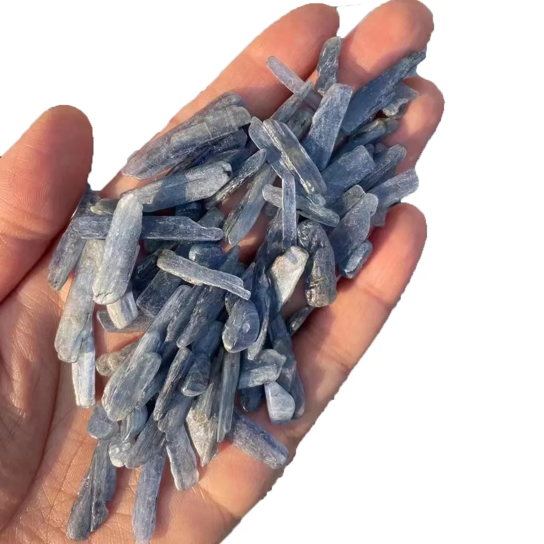 Wholesale Natural Crystal Quartz Gravel Chips Polishing Blue Kyanite Crystal Strip