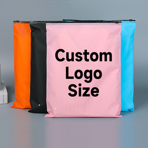 Hot Selling Custom Logo Printed Zipper Plastic Bags Clothing <strong>Zip</strong> Lock Poly Bags Packaging Hoodie <strong>Pouch</strong> Customised Colour for - Product Image 1