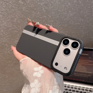 เคสโทรศัพท์มือถือเนื้อคาร์บอนไฟเบอร์ลายฝ้าสำหรับ iPhone 11 12 13 14 15 16 17 Pro เคสมือถือ17Air กันตกดีไซน์ใหม่ - Product Image 3