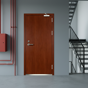 Puerta Cortafuego Comercial de Acero, Precio de Fábrica, Pintura Ecológica a Base de Agua, Tamaño Personalizado, 2 Años de Garantía, Marca <span class=keywords><strong>Binbin</strong></span>, para Almacenes y Escuelas - Product Image 1