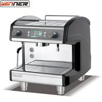 Peralatan Kopi Meja Kerja Stainless Steel Mesin Kopi Espresso Semi-Otomatis Italia untuk Distributor Kedai Kopi