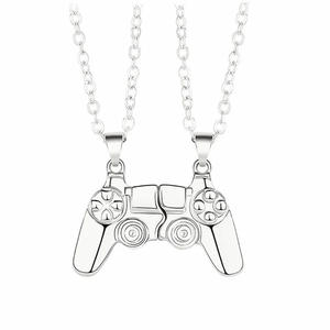 <span class=keywords><strong>Collier</strong></span> magnétique d'amitié pour couple, design géométrique classique, chaînes en alliage plaqué or, Saint-Valentin - Product Image 2