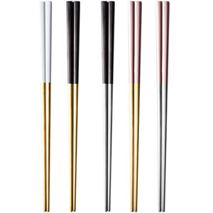 Palillos sostenibles <span class=keywords><strong>de</strong></span> acero inoxidable reutilizables <span class=keywords><strong>de</strong></span> 2 piezas, palitos <span class=keywords><strong>de</strong></span> <span class=keywords><strong>costillas</strong></span> <span class=keywords><strong>de</strong></span> <span class=keywords><strong>cerdo</strong></span> ligeros y duraderos para Fideos, olla caliente, alimentos para barbacoa - Product Image 6