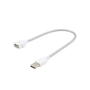 USB Extension Line Flexible Metal Extension Pole Male to Female USB Extension Cable Extender Cord for Mini USB LED Night Light