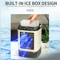 Refroidisseur d'air USB de bureau, mini-refroidisseur évaporatif domestique, humidificateur à refroidissement par eau, ventilateur électrique à refroidissement unique, contrôle à 3 vitesses