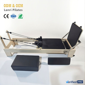 เครื่องปฏิรูปพิลาทิสแบบพรีเมี่ยมเตียงไม้เมเปิ้ลแบบพกพาทนทานสำหรับบ้านสตูดิโอฟิตเนสร่างกายพิลาทิส - Product Image 1