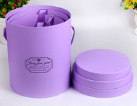 Vente en gros de grandes boîtes rondes en carton faites sur mesure, emballages de fleurs Roses, boîtes de fleurs rondes en carton faites à la main