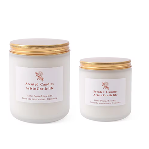 Fabricantes de velas de cera de soja personalizadas Juego de velas de cera de soja de lujo perfumadas con logotipo y embalaje para <span class=keywords><strong>reventa</strong></span> - Product Image 4