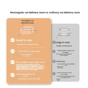 Animal-shaped <strong>Cat</strong> and Dog Maternity Bed &amp; Foldable Pregnancy Birthing Nest Rectangular Space-Saving Tent - Product Image 3
