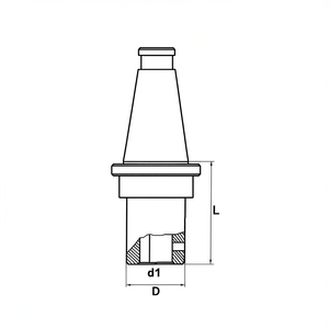 Portaherramientas de fresado tipo Fervi Weldon D d1 L Dimensiones - Product Image 2