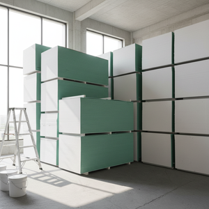 Panneau de plâtre haute résistance, plaque de plâtre 4x8 pieds 12 mm, plaque de plâtre imperméable pour cloison, décoration de plafond - Product Image 5