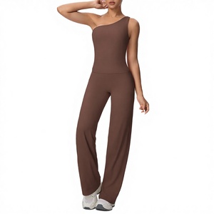 กางเกงรัดรูปสีพื้นแบบใหม่ ผ้าทรายขัดสองด้าน ยืดหยุ่นสูง ระบายอากาศได้ดี เอวสูง สายรัดเอวยางยืด ไม่มีสายรัดด้านหน้า - Product Image 3