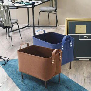 Cesta de Almacenamiento de Fieltro Metálico Cuadrada Personalizada GREENSIDE con Asa, Herramienta Imprescindible para la Organización de la Ropa Sucia - Product Image 3