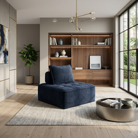 Modulares, Anpassbares, Modernes Ecksofa mit Umweltfreundlichem Stoff und Komprimierter Schaumstofffüllung für Apartments und Villen-Wohnzimmer