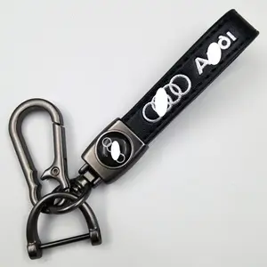 3d xe logo móc chìa khóa bán buôn kim loại da xe keychain với logo tùy chỉnh xe mặt dây chuyền dập nổi in laser engravedprinted