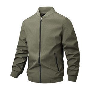 Chaqueta de hombre para otoño 2025, nueva, estilo uniforme de béisbol coreano, delgada, de color liso, tipo Joker, chaqueta de aviador, fina, cortavientos, transpirable y a la moda. - Product Image 5