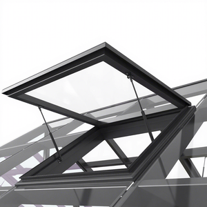Lucarne <span class=keywords><strong>de</strong></span> toit en aluminium 100 % étanche avec cadre à rupture <span class=keywords><strong>de</strong></span> pont thermique, insonorisée, design moderne, forme rectangulaire pour toits plats et en pente - Product Image 1