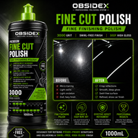 Système de polissage professionnel OBSIDEX 3 étapes : polissage lourd, moyen et fin, 3 x 1000 ml, kit pour peinture automobile