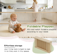 Barrière de sécurité pour bébé en bois durable et personnalisable, pliable, pour l'intérieur, avec verrouillage à l'épreuve des enfants, pour les tout-petits