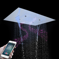 Ensemble de douche pluie à led, salle de bain, ensemble de pommeau de douche effet pluie, valve de dérivation thermostatique avec jets de massage corporel, livraison gratuite