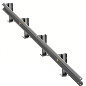 Barrière anti-collision à trois poutres thermolaquée, conforme EN 1317 N2, avec rondelle de poutre, norme d'exportation, fourniture directe d'usine, poteau MASH TL3 U - Product Image 1