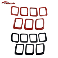 7 pièces ABS voiture accessoires anneaux couvre voiture calandre insérer gril couverture garniture pour Jeep boussole 2017 2018 2019 2020