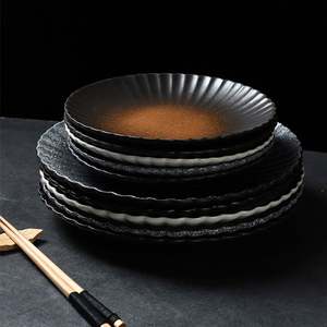 จานเซรามิกทรงกลมแบบย้อนยุค8 10นิ้วจานสลัดผักผลไม้สำหรับใช้ในครัวเรือนสเต็กมื้อค่ำ - Product Image 5