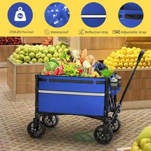 Chariot pliable d'extérieur avec grandes poches de rangement en filet - Product Image 5