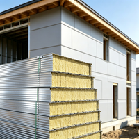 Panneau sandwich en laine de roche ignifuge pour isolation thermique industrielle, cuisine, entrepôt, atelier, toit, mur, CE ISO