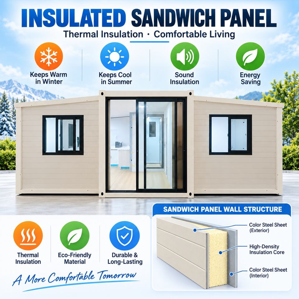 Modern Design Waterproof Folding Container Homes Prefabricated Houses ...