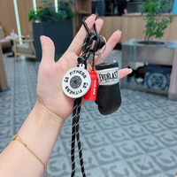 Porte-clés créatif coréen de style IG en PVC Hecion Miu, accessoire de sport, porte-clés sportif, mousqueton, porte-clés pour bouteille d'eau de boxe