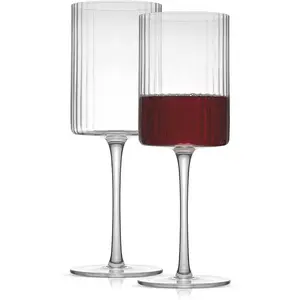 17.5Oz Bergalur Batang Panjang Gaya Vintage Anggur Merah Kacamata Set 2 Berasal Minum Gelas Anggur
