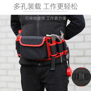 Bolsa de cintura para herramientas duradera, capacidad de 200 libras, resistente al agua, multifunción, para uso en instalación y reparación de electricistas - Product Image 4