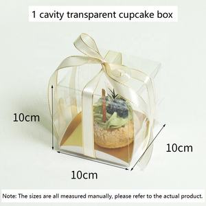 XJH 1/<span class=keywords><strong>2</strong></span>/4 boşluklar tatlı pasta ekmek ambalaj kağıt kek çörek hediye temizle Cupcake gıda Donut kutuları - Product Image 6