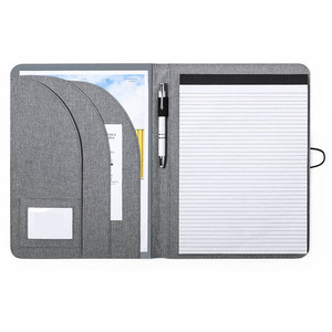 Bán buôn Polyester Vải thư mục tiếp tục pháp lý tổ chức kinh doanh dây kéo danh mục đầu tư padfolio với A4 Kích thước clipboard tài liệu - Product Image 4