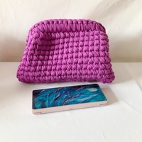 Penjualan laris tas Messenger modis lintas batas murni buatan tangan tas Clutch gaya terbuka Crochet wanita