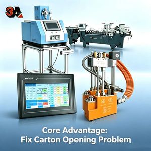 CQT-580 Mini <b>Box</b> Folder Gluer <b>Electric</b> High Speed Automatic <b>Box</b> <b>Making</b> <b>Machine</b> Cold Glue - Product Image 3