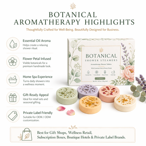 Diffuseur <span class=keywords><strong>de</strong></span> vapeur pour douche à l'eucalyptus OEM |   Tablettes <span class=keywords><strong>de</strong></span> douche aux huiles essentielles d'aromathérapie avec fleurs séchées et sels <span class=keywords><strong>de</strong></span> bain |   Marque privée - Product Image 3