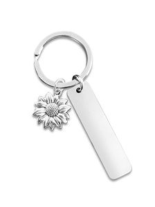 พวงกุญแจเหล็กสแตนเลสแบบกำหนดเองพวงกุญแจแฟชั่นและน่ารัก DIY พร้อมโลโก้ของแบรนด์ - Product Image 2