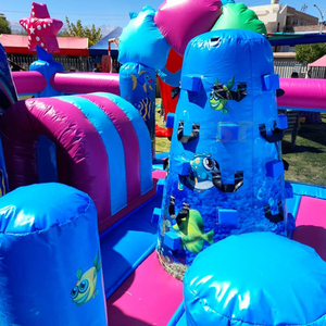 Castillo Inflable Comercial <span class=keywords><strong>de</strong></span> Alquiler, Diseño <span class=keywords><strong>de</strong></span> Princesa del Océano, con Tobogán, para Interiores o Exteriores, <span class=keywords><strong>Casa</strong></span> <span class=keywords><strong>de</strong></span> Brinco Inflable con Tobogán - Product Image 4