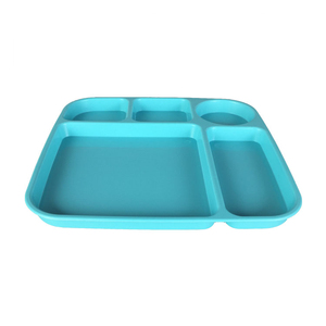 Vente en gros d'assiettes à vaisselle divisées en mélamine <span class=keywords><strong>de</strong></span> couleur unie sans BPA Plato en plastique durable fabriquées pour les restaurants scolaires - Product Image 4