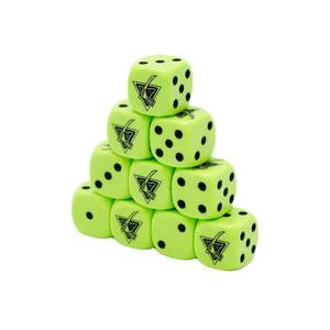 Enfants des étoiles 16mm jeu de dés couleur marbre foncé acrylique dés peints à la main motif dés pour jeu de Table - Product Image 6